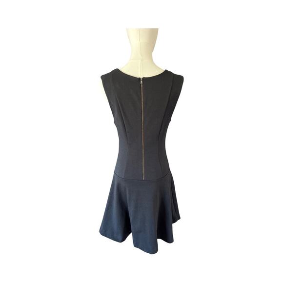 Free People Fit & Flare Black Sleeveless Dress Women's Small Zip Back Stretch - Picture 7 of 8
